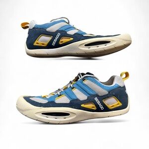 Sebago Men's Blue and Yellow Athletic Sneakers size 10